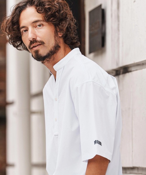 felkod（フィルコッド）の「mhs2476-Cool Touch Pullover Tuck Shirts プルオーバーシャツ(F26S100)（シャツ/ブラウス・メンズ・ホワイト/ブラック・S/M/L）」の4枚目の写真