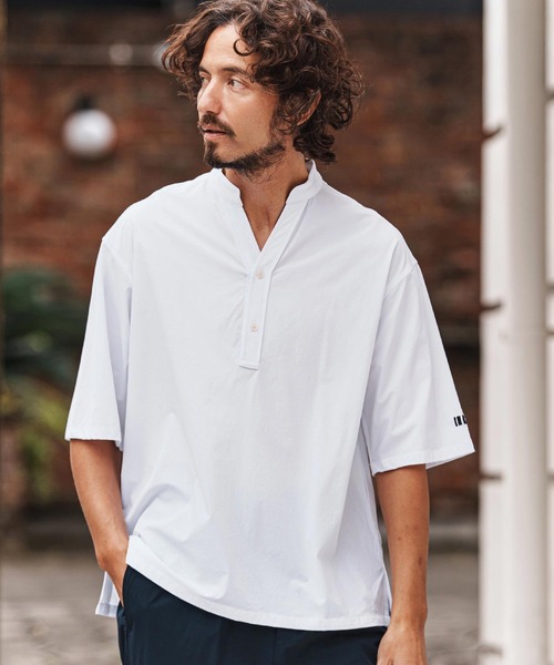 felkod（フィルコッド）の「mhs2476-Cool Touch Pullover Tuck Shirts プルオーバーシャツ(F26S100)（シャツ/ブラウス・メンズ・ホワイト/ブラック・S/M/L）」の5枚目の写真