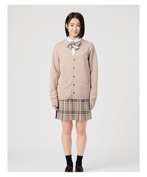 EASTBOY（イーストボーイ）の「カーディガン 綿 7G さくら女神 女子 制服 学生服 中学 高校 スクール 入学式 卒業式（カーディガン/ボレロ・キッズ・ネイビー/オフホワイト/ピンク/ライトグレー/ブラウン・13号/11号/9号）」の20枚目の写真