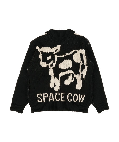 ERTR（イーアールティーアール）の「Space Cow Cowichan Knit Jacket Black（ニット/セーター・レディース・その他・SMALL/LARGE）」の3枚目の写真
