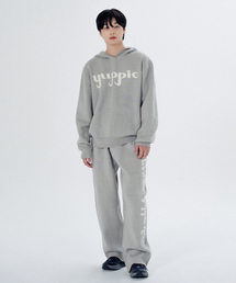 男性ユッピーニットパンツ_メランジグレー