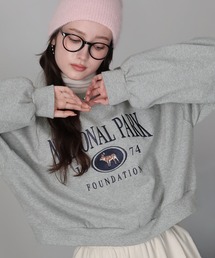 BLUEEAST | 裏起毛ディア刺繍スウェット(スウェット)