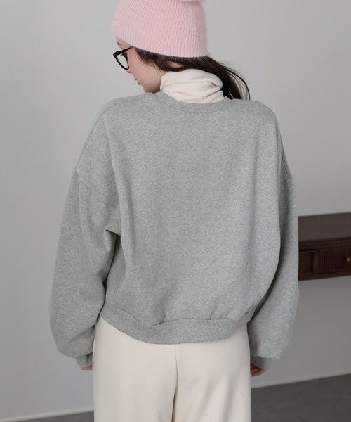 BLUEEAST(ブルーイースト)の「裏起毛ディア刺繍スウェット(スウェット・レディース・グレー/アイボリー/ネイビー・MEDIUM)」の10枚目の写真