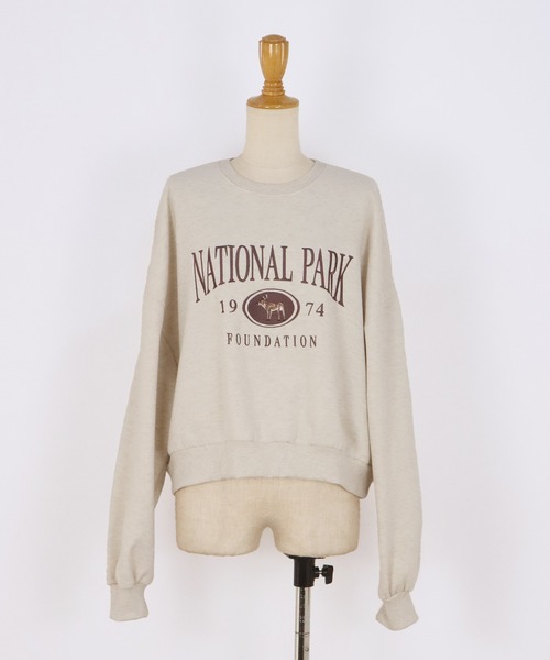 BLUEEAST(ブルーイースト)の「裏起毛ディア刺繍スウェット(スウェット・レディース・グレー/アイボリー/ネイビー・MEDIUM)」の19枚目の写真