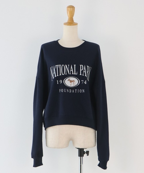 BLUEEAST(ブルーイースト)の「裏起毛ディア刺繍スウェット(スウェット・レディース・グレー/アイボリー/ネイビー・MEDIUM)」の21枚目の写真