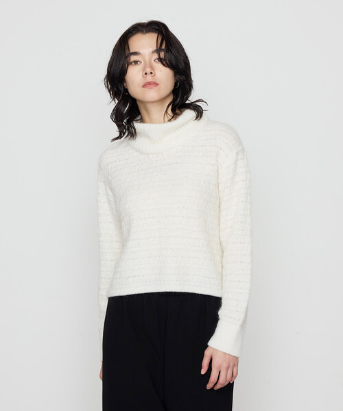 Gabardine K.T（ギャバジンケーティー）の「モヘヤブレンドヤーンセーター（ニット/セーター・レディース・オフホワイト/グレー・9号）」の15枚目の写真