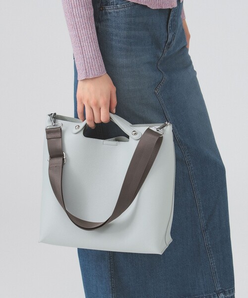 Ray BEAMS(レイビームス)の「バッグ イン バッグ トート | 新生活・通勤・通学・新学期・オフィスカジュアル・オンオフ兼用・A4サイズ対応(トートバッグ・レディース・ブラック/ライトグレー・ONE SIZE)」の1枚目の写真