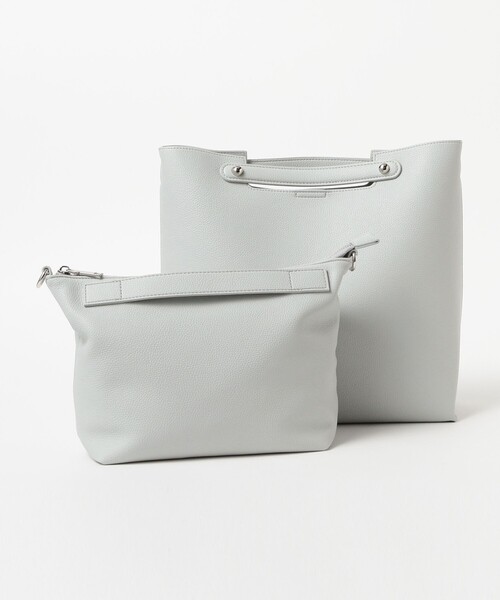 Ray BEAMS(レイビームス)の「バッグ イン バッグ トート | 新生活・通勤・通学・新学期・オフィスカジュアル・オンオフ兼用・A4サイズ対応(トートバッグ・レディース・ブラック/ライトグレー・ONE SIZE)」の11枚目の写真