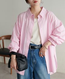 【WEB限定】パール釦2WAYスリーブオーバーシャツ
