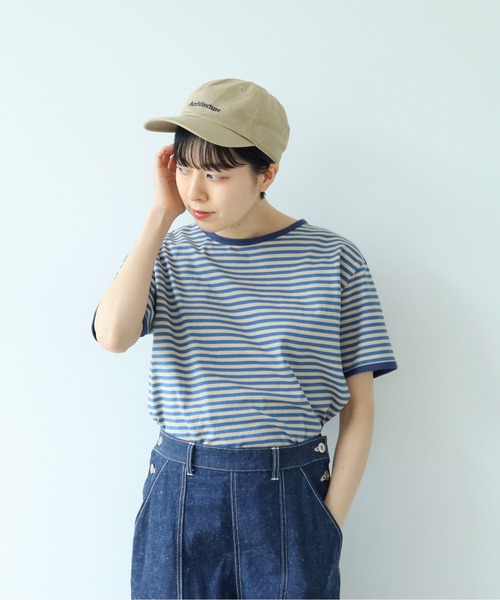 PAR ICI(パーリッシィ)の「ボーダー配色バインダー 半袖Tシャツ【BASIC COLOR】(Tシャツ/カットソー・レディース・ブルー/レッド/ネイビー・FREE)」の2枚目の写真