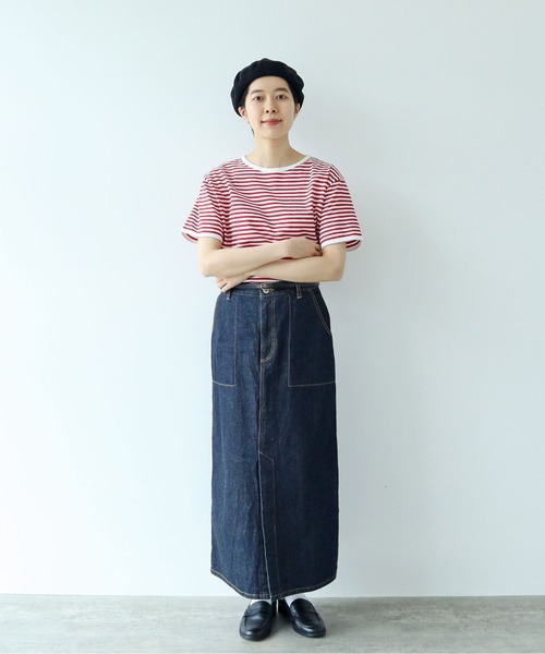 PAR ICI(パーリッシィ)の「ボーダー配色バインダー 半袖Tシャツ【BASIC COLOR】(Tシャツ/カットソー・レディース・ブルー/レッド/ネイビー・FREE)」の20枚目の写真