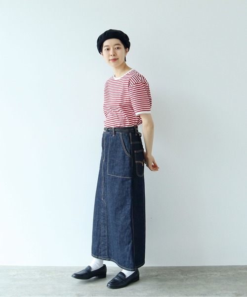 PAR ICI(パーリッシィ)の「ボーダー配色バインダー 半袖Tシャツ【BASIC COLOR】(Tシャツ/カットソー・レディース・ブルー/レッド/ネイビー・FREE)」の21枚目の写真