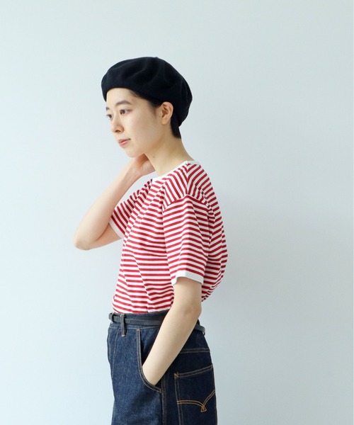 PAR ICI(パーリッシィ)の「ボーダー配色バインダー 半袖Tシャツ【BASIC COLOR】(Tシャツ/カットソー・レディース・ブルー/レッド/ネイビー・FREE)」の17枚目の写真