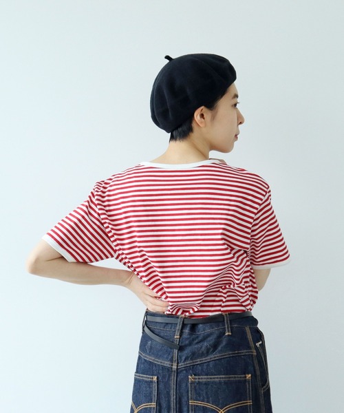 PAR ICI(パーリッシィ)の「ボーダー配色バインダー 半袖Tシャツ【BASIC COLOR】(Tシャツ/カットソー・レディース・ブルー/レッド/ネイビー・FREE)」の18枚目の写真