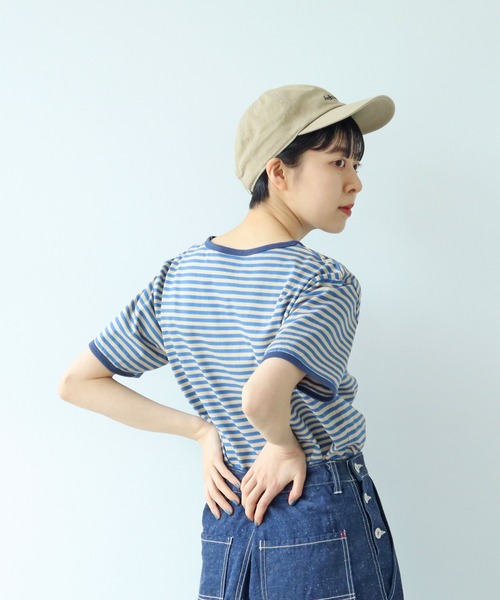 PAR ICI(パーリッシィ)の「ボーダー配色バインダー 半袖Tシャツ【BASIC COLOR】(Tシャツ/カットソー・レディース・ブルー/レッド/ネイビー・FREE)」の6枚目の写真