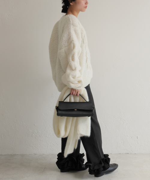 SLOBE IENA（スローブイエナ）の「habi フリルパンツ（その他パンツ・レディース・ブラック・36/38）」の5枚目の写真