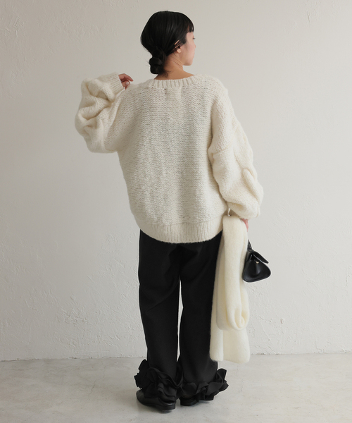 SLOBE IENA（スローブイエナ）の「habi フリルパンツ（その他パンツ・レディース・ブラック・36/38）」の7枚目の写真