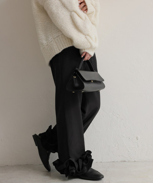 SLOBE IENA（スローブイエナ）の「habi フリルパンツ（その他パンツ・レディース・ブラック・36/38）」の9枚目の写真