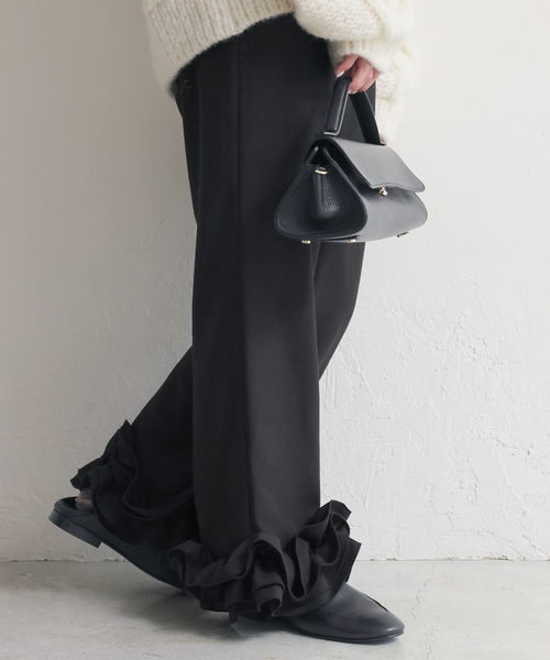 SLOBE IENA（スローブイエナ）の「habi フリルパンツ（その他パンツ・レディース・ブラック・36/38）」の10枚目の写真