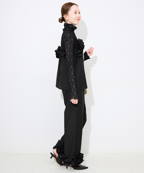 SLOBE IENA（スローブイエナ）の「habi フリルパンツ（その他パンツ・レディース・ブラック・36/38）」の13枚目の写真