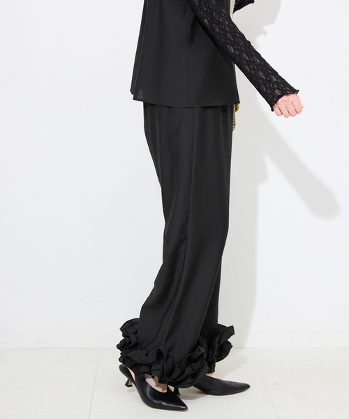 SLOBE IENA（スローブイエナ）の「habi フリルパンツ（その他パンツ・レディース・ブラック・36/38）」の16枚目の写真