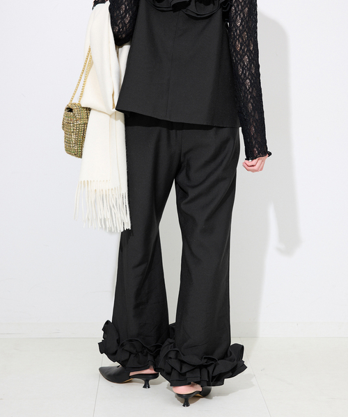 SLOBE IENA（スローブイエナ）の「habi フリルパンツ（その他パンツ・レディース・ブラック・36/38）」の17枚目の写真