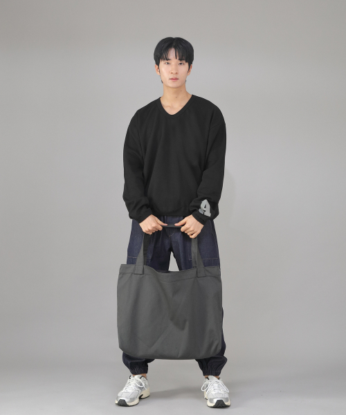 SAINTCREW(セントクルー)の「メガビッグサイズソリッドエコバッグ MSE-140 ダークグレー BKS(エコバッグ/サブバッグ・メンズ・その他・フリー)」の2枚目の写真