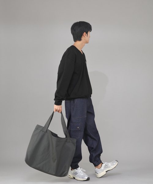 SAINTCREW(セントクルー)の「メガビッグサイズソリッドエコバッグ MSE-140 ダークグレー BKS(エコバッグ/サブバッグ・メンズ・その他・フリー)」の4枚目の写真