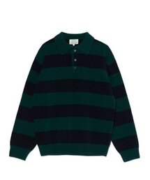BRUMAN（ブルーマン）の「Wool Polo Knit (Green/Navy)（ニット/セーター）」