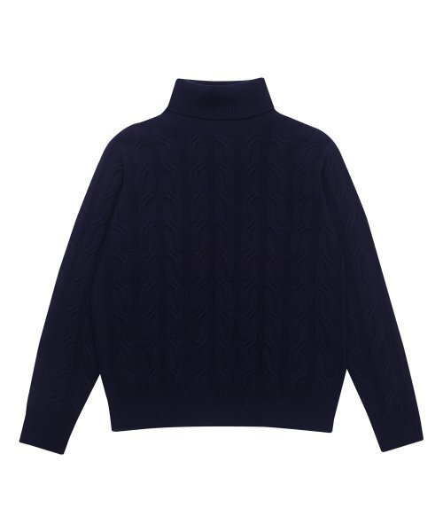 SOLEW(ソル)の「タートルケーブルニット_ネイビー(ニット/セーター・メンズ・その他・SMALL/MEDIUM/LARGE)」の1枚目の写真