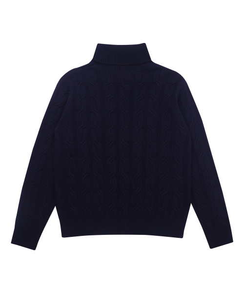SOLEW(ソル)の「タートルケーブルニット_ネイビー(ニット/セーター・メンズ・その他・SMALL/MEDIUM/LARGE)」の2枚目の写真