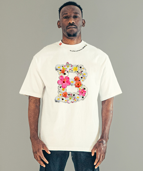 BEOM(ボム)の「フラワーB特厚面オーバーサイズTシャツホワイト(Tシャツ/カットソー・メンズ・その他・1/2)」の1枚目の写真