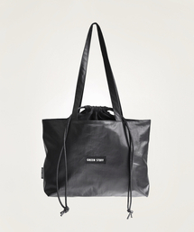GREEN STUFF（グリーンスタッフ）の「boat string bag 66 matte stone - black M（エコバッグ/サブバッグ）」