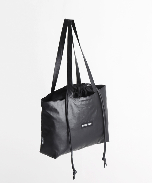 GREEN STUFF(グリーンスタッフ)の「boat string bag 66 matte stone - black M(エコバッグ/サブバッグ・レディース・その他・FREE)」の7枚目の写真