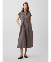 GAP（ギャップ）の「ポプリン シンチ ミディ シャツワンピース（ワンピース）」