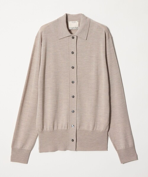 conteカーディガン conte カーディガン バイカラー Vネックカーディガン レディース