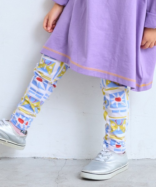 MARKEY'S（マーキーズ）の「ソウガラフルタケレギンス（レギンス/スパッツ・キッズ・ピンク系その他/マルチ/アイボリー/グリーン系その他/ベージュ系その他・70/130/120/110/100/95/90/80）」の5枚目の写真