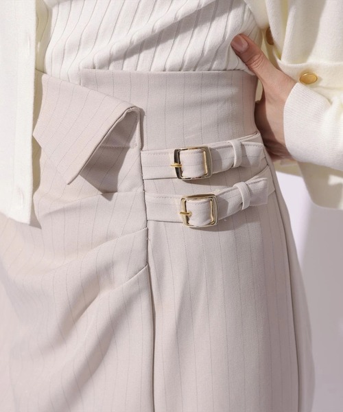 Mystrada（マイストラーダ）の「レースアシメウエストスカート（スカート・レディース・グレイッシュベージュ・36/34/38）」の5枚目の写真