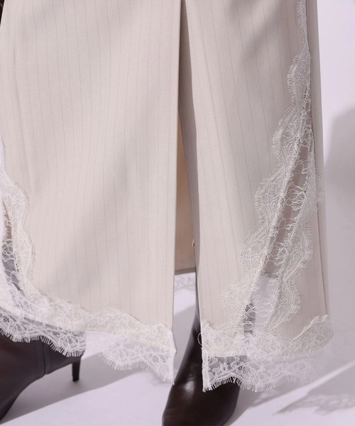 Mystrada（マイストラーダ）の「レースアシメウエストスカート（スカート・レディース・グレイッシュベージュ・36/34/38）」の6枚目の写真