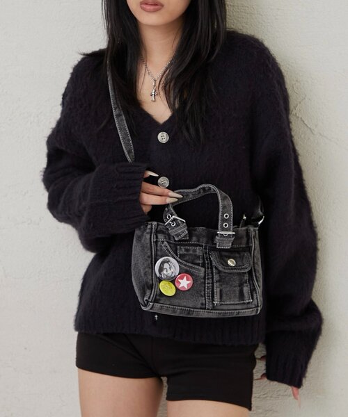 WHO'S WHO gallery（フーズフーギャラリー）の「【WEB限定】2WAY DENIM SHOULDER BAG（ショルダーバッグ・レディース・ブラック/ブルー・FREE）」の5枚目の写真