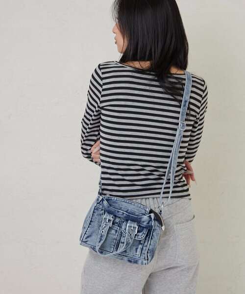WHO'S WHO gallery（フーズフーギャラリー）の「【WEB限定】2WAY DENIM SHOULDER BAG（ショルダーバッグ・レディース・ブラック/ブルー・FREE）」の8枚目の写真
