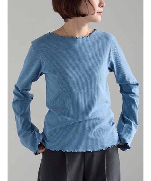 Samansa Mos2(サマンサ モスモス)の「【ZOZO限定】メロウトップス(Tシャツ/カットソー・レディース・ピンク/ブルー/ブラック/キナリ/ベージュ・F)」の1枚目の写真