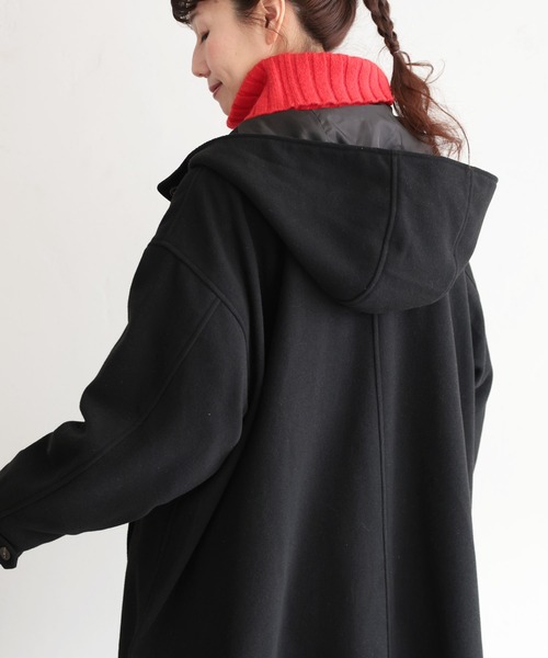 soulberry(ソウルベリー)の「私のフードなコート(ノーカラーコート・レディース・ブラック・5L/M/L/LL/3L/4L)」の9枚目の写真