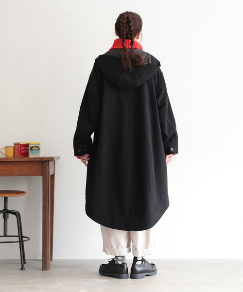 soulberry(ソウルベリー)の「私のフードなコート(ノーカラーコート・レディース・ブラック・5L/M/L/LL/3L/4L)」の22枚目の写真