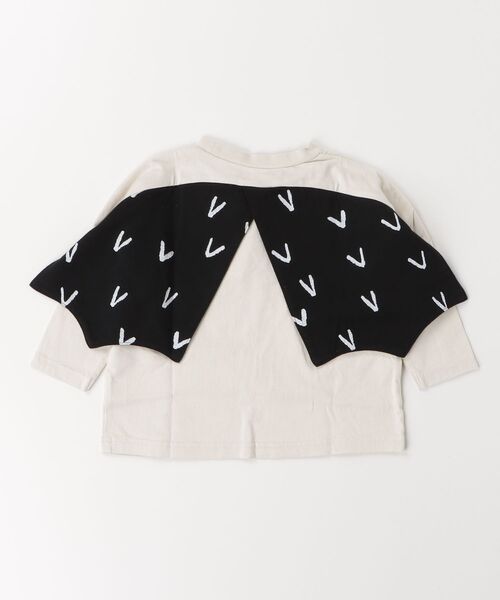 A BAG OF CHIPS（アバッグオブチップス）の「nicohrat/ニコフラート プテラノドンロングＴシャツ（Tシャツ/カットソー・キッズ・アイボリー/サックスブルー/グレー・90cm/100cm/110cm/120cm/130cm）」の6枚目の写真