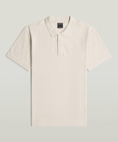 G-STAR(ジースター)の「Core Regular Jacquard Polo/クラシックスタイルレギュラージャガードポロシャツ(ポロシャツ・メンズ・ホワイト系その他/ダークブルー・X-SMALL/X-LARGE/SMALL/LARGE/MEDIUM)」の7枚目の写真