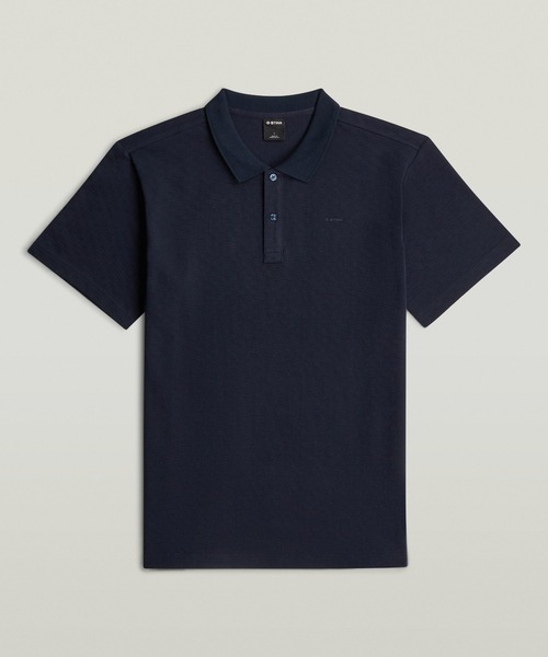 G-STAR(ジースター)の「Core Regular Jacquard Polo/クラシックスタイルレギュラージャガードポロシャツ(ポロシャツ・メンズ・ホワイト系その他/ダークブルー・X-SMALL/X-LARGE/SMALL/LARGE/MEDIUM)」の12枚目の写真