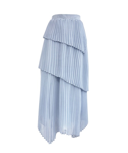 Rose Muse(ロゼミューズ)の「Irregular hem pleated skirt(スカート・レディース・ピンク/サックスブルー/ブラック・FREE)」の6枚目の写真