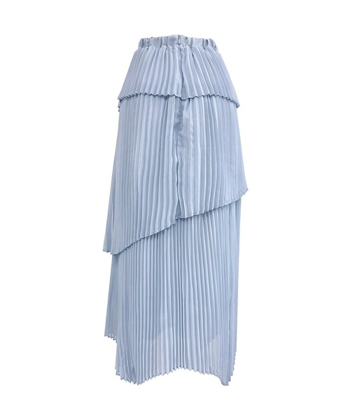 Rose Muse(ロゼミューズ)の「Irregular hem pleated skirt(スカート・レディース・ピンク/サックスブルー/ブラック・FREE)」の7枚目の写真