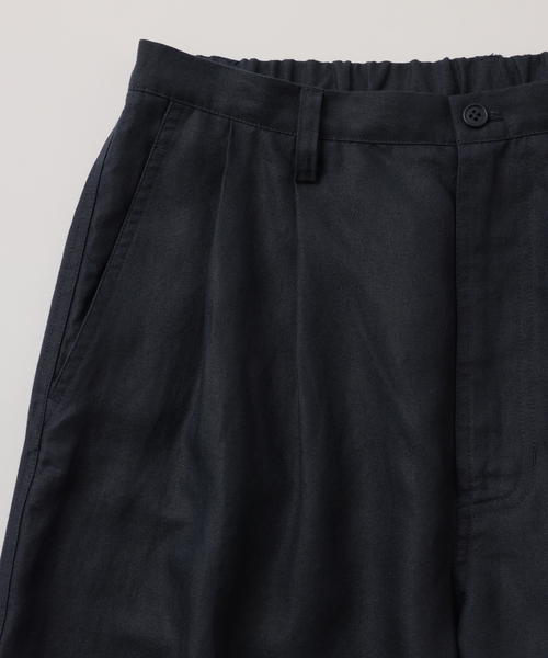 UNFOLLOW（アンフォロー）の「【FOLL / フォル】ramie oxford baggy shorts（その他パンツ・メンズ・ネイビー/グレー・3/2）」の3枚目の写真